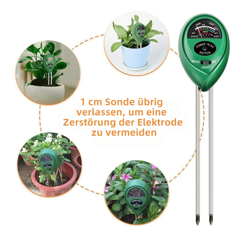 3-in-1-Bodentester-Kits mit Feuchtigkeit