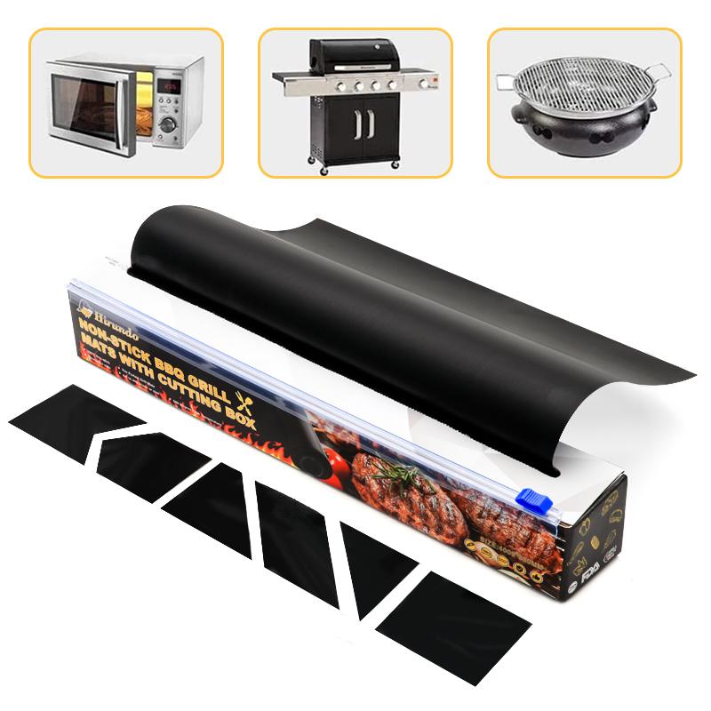 Hirundo Antihaft BBQ Grillmatten mit Schneidebox