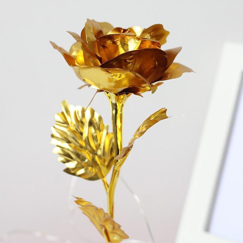 Rose Lampe mit Glasschirm