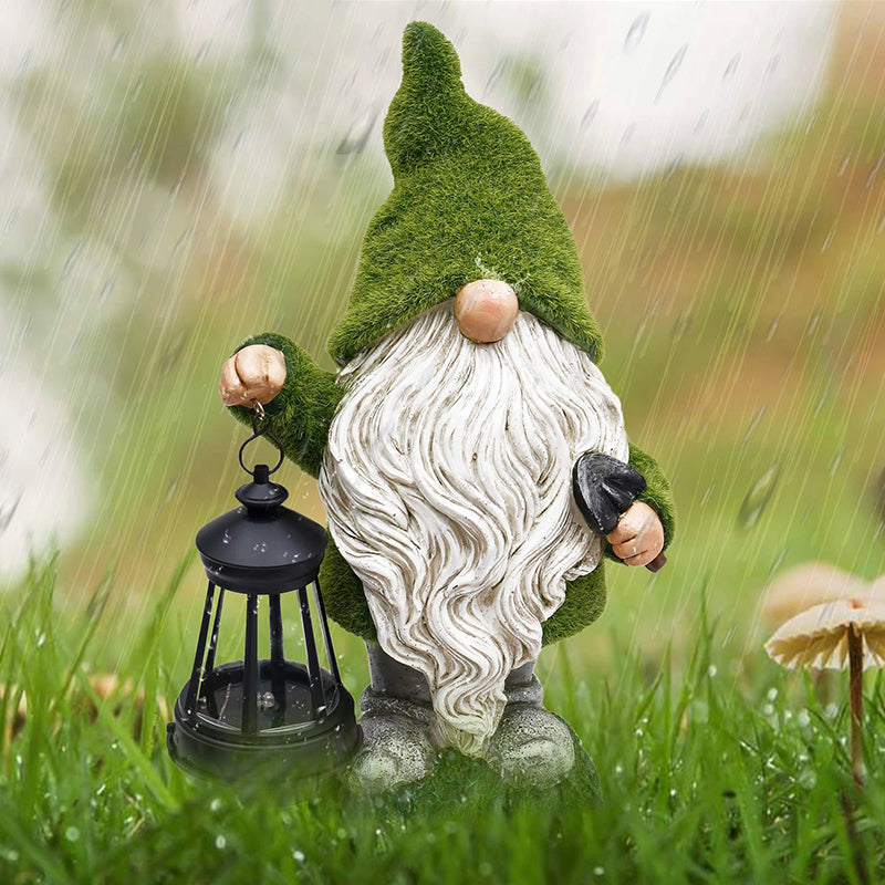 Solar Gartenzwerg Statue Licht-Schaufel und Lampe