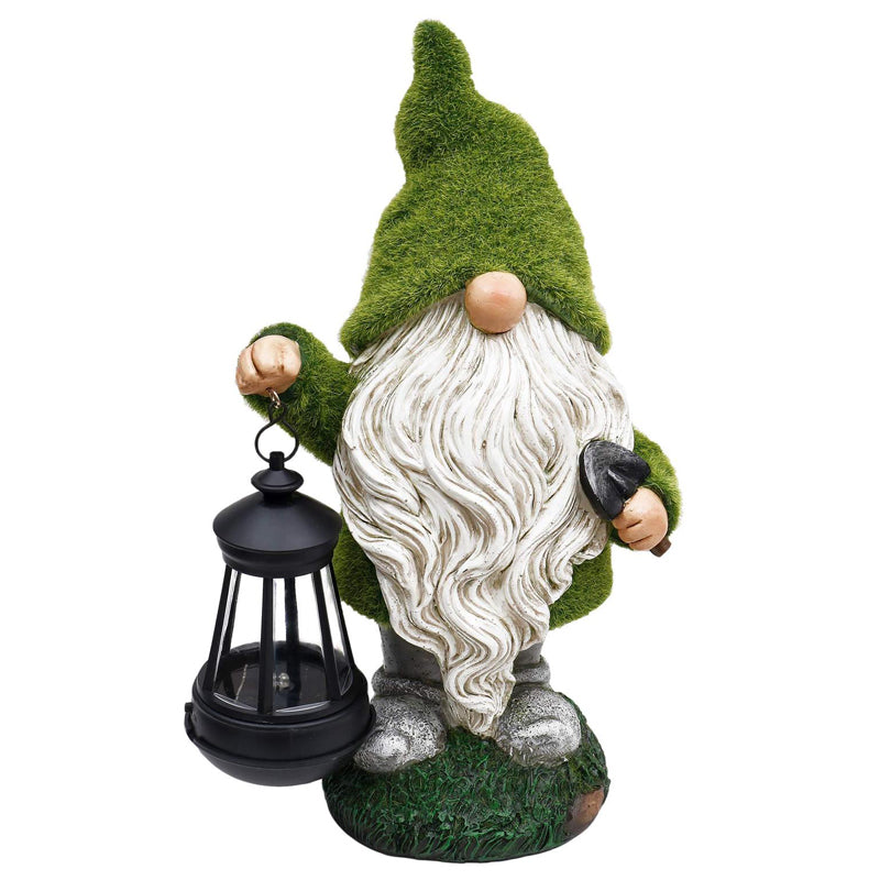 Solar Gartenzwerg Statue Licht-Schaufel und Lampe