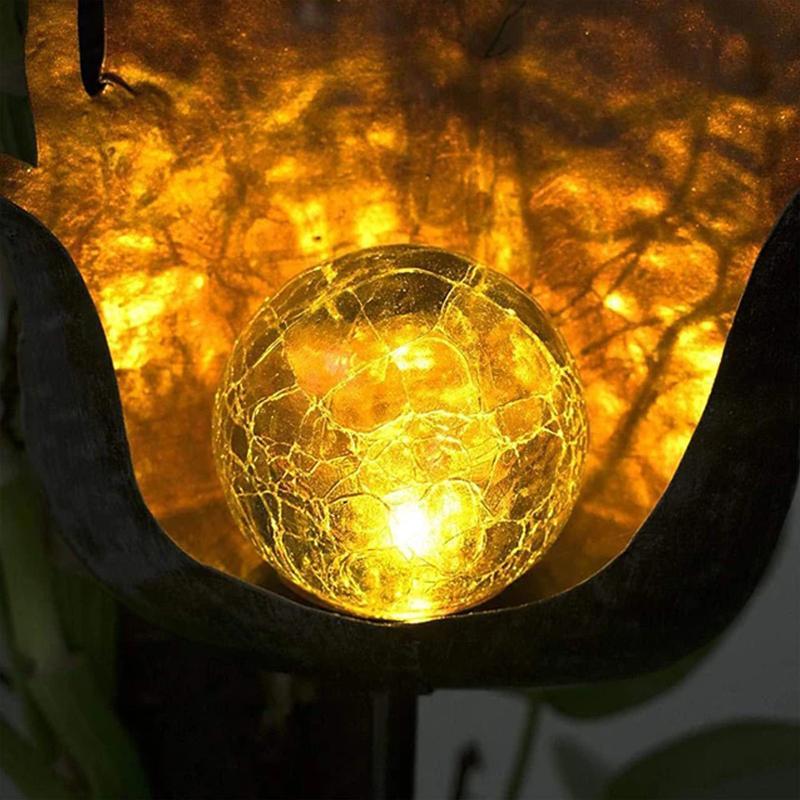 Solar LED Knistern Flamme Lampe