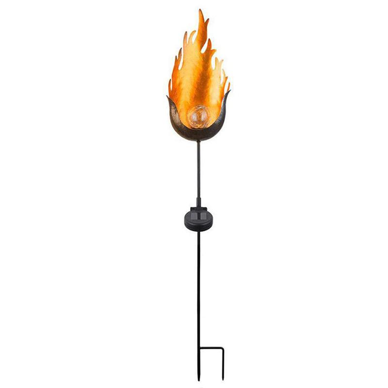Solar LED Knistern Flamme Lampe