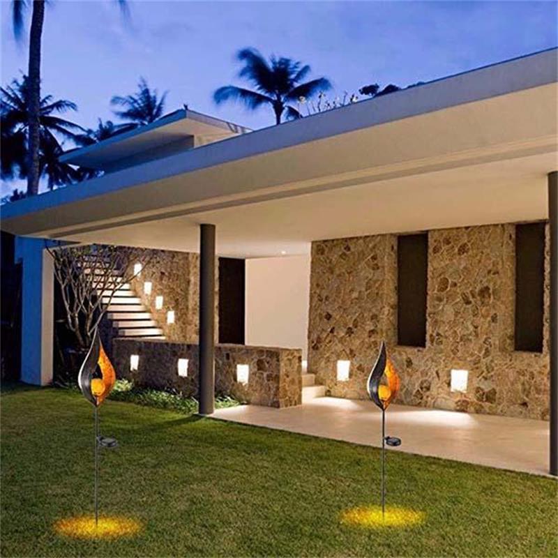 Solar LED Knistern Flamme Lampe