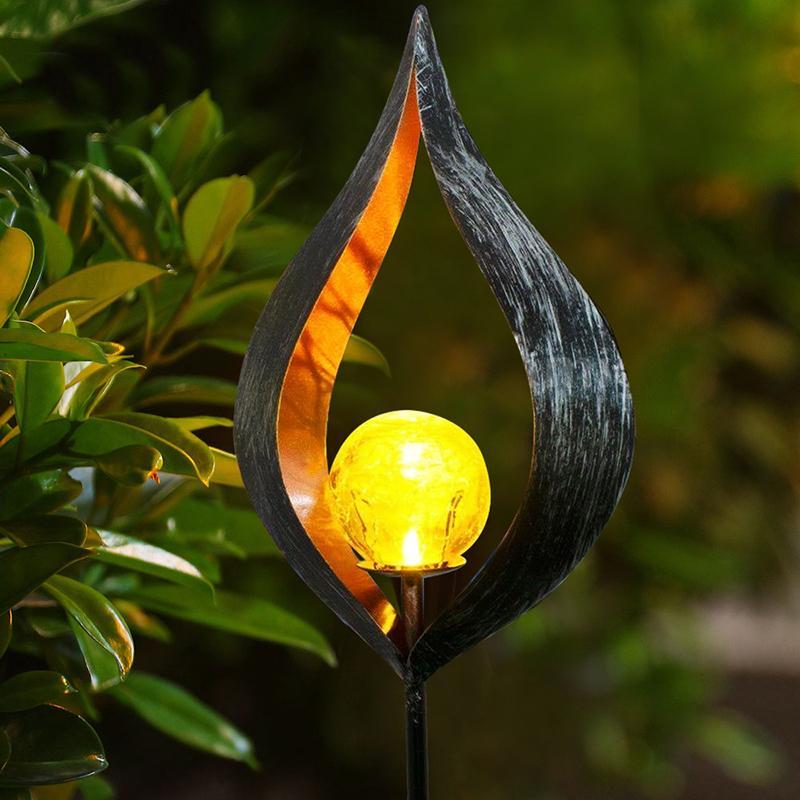 Solar LED Knistern Flamme Lampe