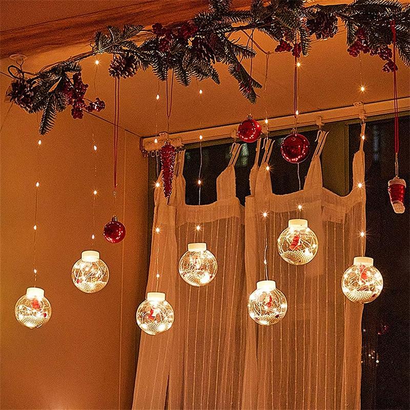 Weihnachten Vorhang Wunsch Ball Lichter