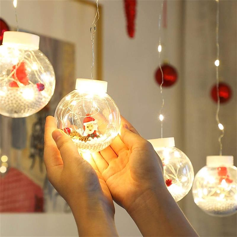Weihnachten Vorhang Wunsch Ball Lichter