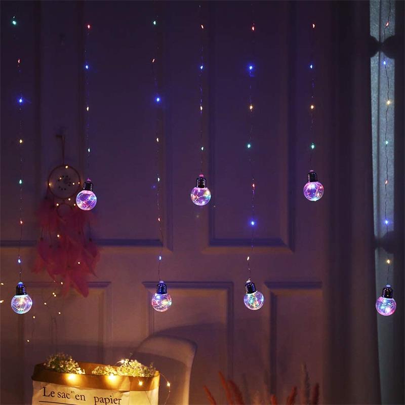 Weihnachten Vorhang Wunsch Ball Lichter