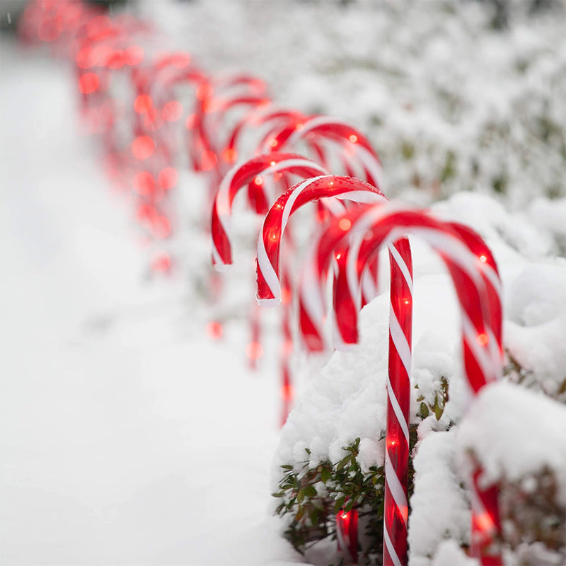 Solar Weihnachts Zuckerstangen Garten Lichter (5 Stücke)